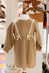 Musselin Kleid Beige