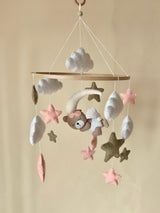 Mobile ''Bär Rosa/Grün"