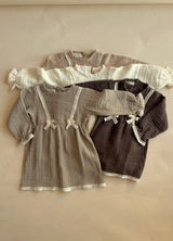 Musselin Kleid Braun