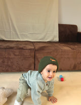 cotton cardigan blue creme