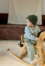 cotton cardigan blue creme