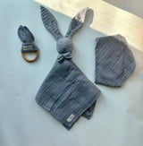 Set - Schnuffeltuch, Beißring & Halstuch