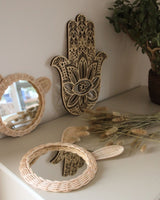 Rattan Spiegel "Hase"