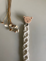 Makramee Schnuller-Kette "Beige"