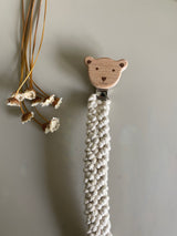 Makramee Schnuller-Kette "Beige"