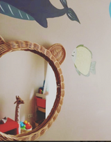 Rattan Spiegel "Panda"