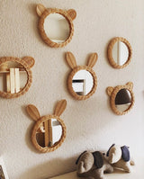 Rattan Spiegel "Hase"