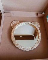 Rattan Spiegel "Panda"