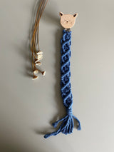 Makramee Schnuller-Kette "Blau"