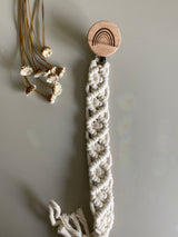 Makramee Schnuller-Kette "Beige"