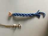 Makramee Schnuller-Kette "Blau"
