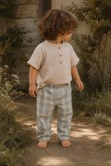 Checked Cozy Pants - Cotton