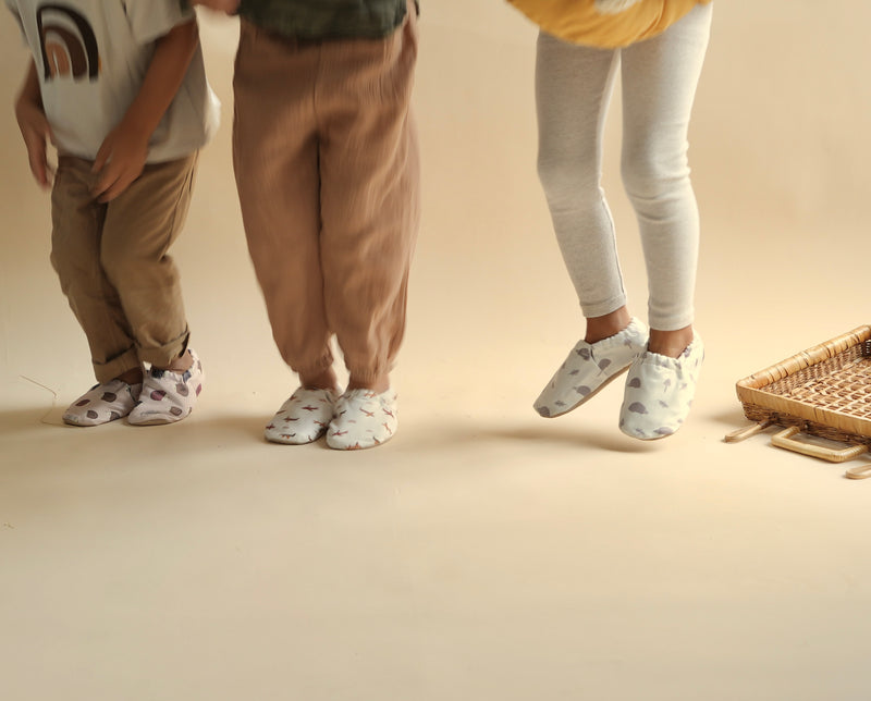 Barfußschuhe ''Igel Grau" ungefüttert