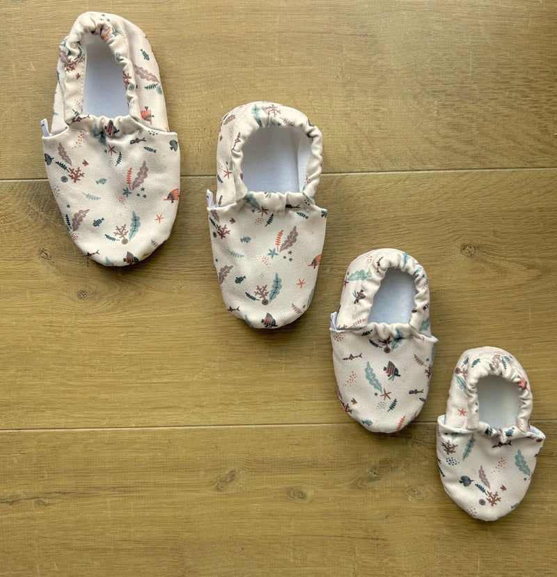 Barfußschuhe ''Meeresmotiv''