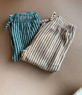 STRIPED COTTON PANTS