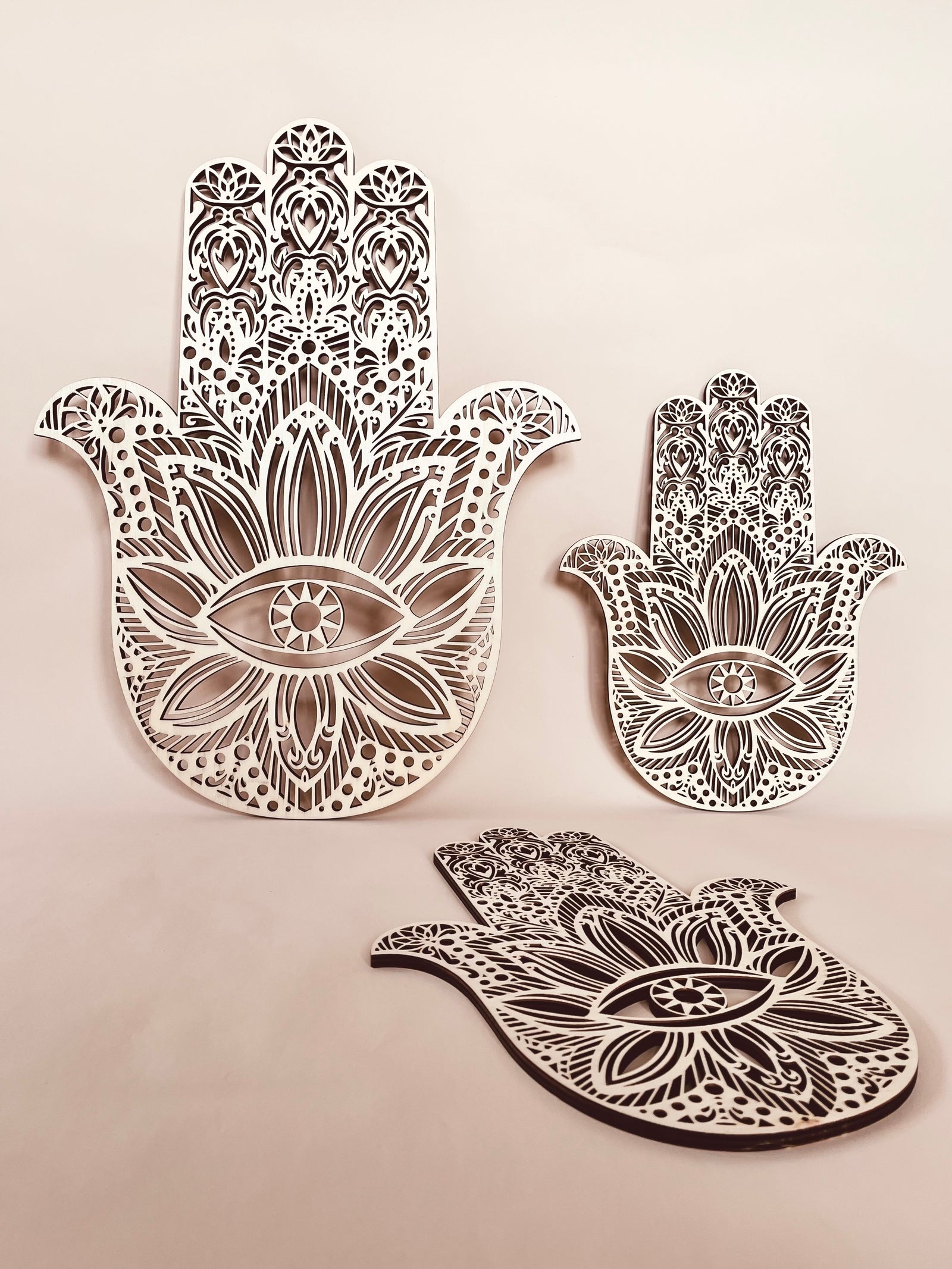 MYSTIC JEWELS Hamsa Hand Der Fatima Wanddeko Aus Bemaltem Glas – Türkisches Auge Für Schutz & Positive Energie