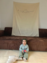 cotton cardigan blue creme