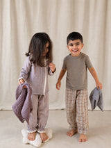 Checked Cozy Pants - Cotton