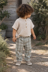 Checked Cozy Pants - Cotton
